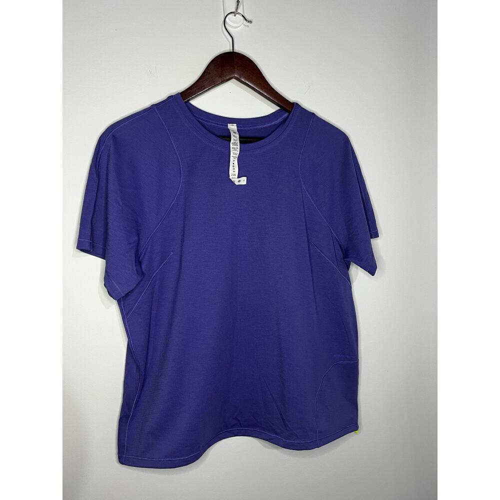 Lululemon Athletica Lightweight Cinch Hem Hiking Purple Short Sleeve Tee - Picture 2 of 6